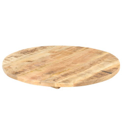 Dessus de table Bois de manguier solide Rond 25-27 mm 60 cm