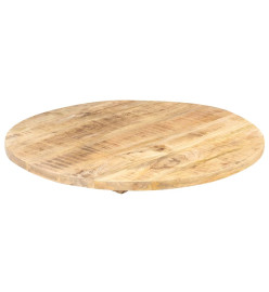 Dessus de table Bois de manguier solide Rond 25-27 mm 60 cm