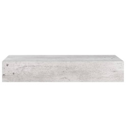 Étagères à tiroir murales 2 pcs Gris béton 60x23,5x10 cm MDF