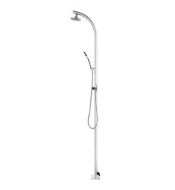 Douche de jardin avec base gris 220 cm Aluminium