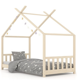 Cadre de lit d'enfant Bois de pin massif 70x140 cm