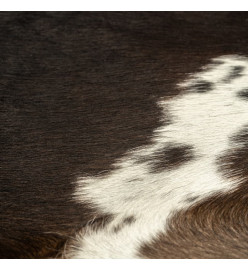 Tapis en peau de vache véritable Noir 150 x 170 cm