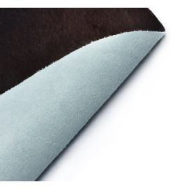 Tapis en peau de vache véritable Noir 150 x 170 cm