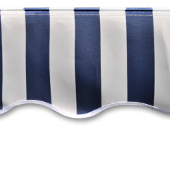 Toit d'auvent Toile Bleu et blanc 4x3 m (Cadre non inclus)