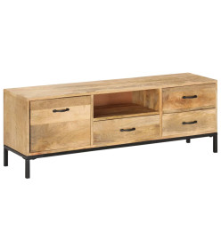 Meuble TV 130 x 30 x 45 cm Bois massif de manguier