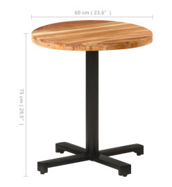 Table de bistro Ronde Ø70x75 cm Bois d'acacia massif