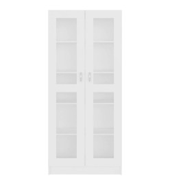 Armoire à vitrine Blanc 82,5x30,5x185,5 cm Aggloméré