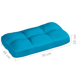 Coussins de canapé palette 7 pcs Bleu