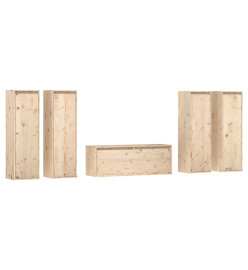 Meubles TV 5 pcs Bois massif de pin