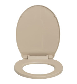 Siège de toilette à fermeture en douceur Beige Ovale