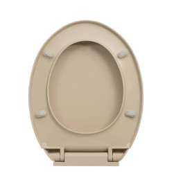 Siège de toilette à fermeture en douceur Beige Ovale