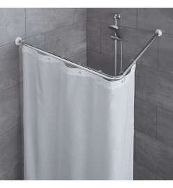 Kleine Wolke Tringle de rideau de douche d'angle 90x90 cm Chrome