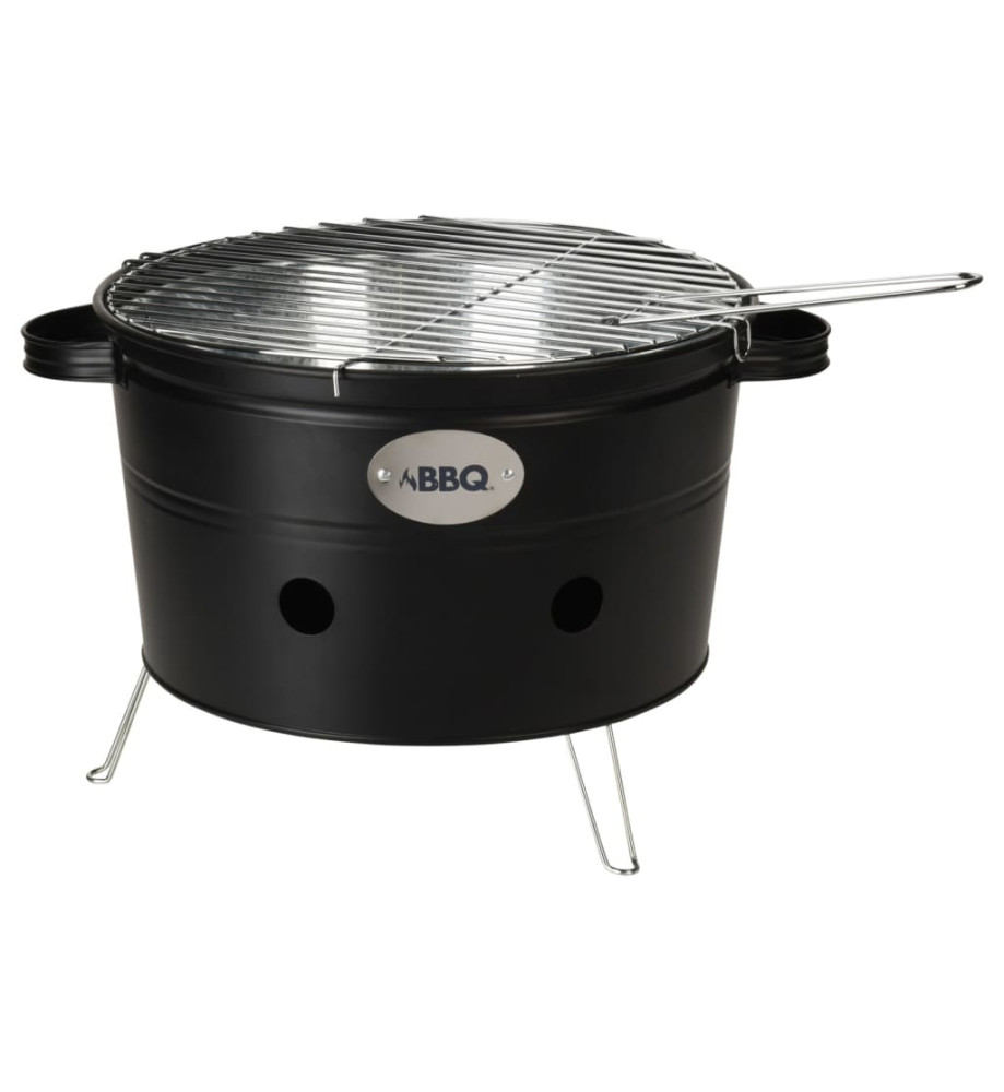 ProGarden Seau à barbecue avec 2 poignées 34,5 cm Noir mat