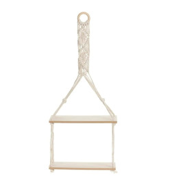 H&S Collection Étagère suspendue avec décoration en corde 30x10x66 cm