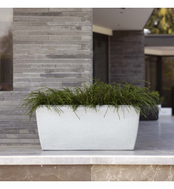 Capi Jardinière rectangulaire Arc Granite 60x35x40 cm Ivoire