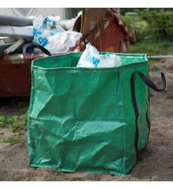 Nature Sac à déchets de jardin carré Vert 148 L