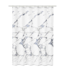 Kleine Wolke Rideau de douche Marble 180x200 cm Blanc et gris