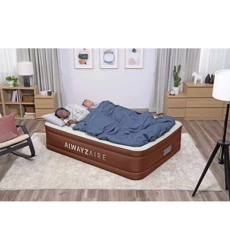 Bestway Lit gonflable AlwayzAire avec pompe intégrée 203x152x51 cm