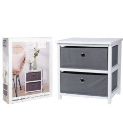 H&S Collection Armoire de rangement avec 2 tiroirs MDF