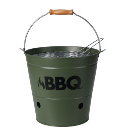 ProGarden Seau à barbecue BBQ 26 cm vert olive