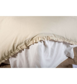 Venture Home Ensemble de lit Lias 200x150 cm Coton Beige