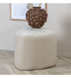 Venture Home Pouf Peg 46x46x41 cm Velours Blanc