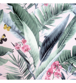 DUTCH WALLCOVERINGS Papier peint Lush Tropical Rose et bleu