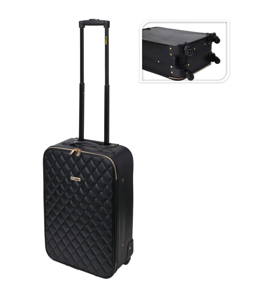 ProWorld Valise design de courtepointe 28 L noir