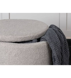 Venture Home Pouf Dunken 51x51x43 cm Teddy Grège