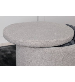 Venture Home Pouf Dunken 51x51x43 cm Teddy Grège