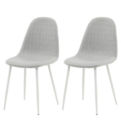 Venture Home Chaises à manger lot de 2 Polar polyester gris/blanc