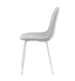 Venture Home Chaises à manger lot de 2 Polar polyester gris/blanc