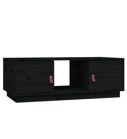Table basse Noir 100x50x35 cm Bois massif de pin