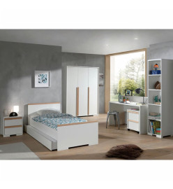 Vipack Armoire mobile 2 tiroirs London Bois Blanc