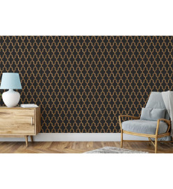 DUTCH WALLCOVERINGS Papier peint Geometric Noir et doré