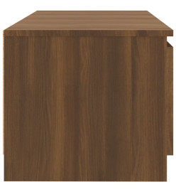 Meuble TV avec lumières LED Chêne marron 140x40x35,5 cm
