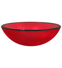 Lavabo Verre trempé 42x14 cm Rouge