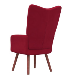 Chaise de relaxation Rouge bordeaux Velours