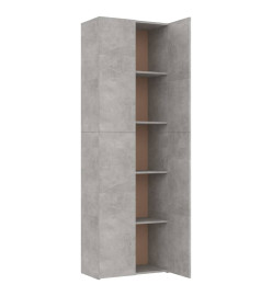 Armoire de bureau Gris cement 60x32x190 cm Aggloméré