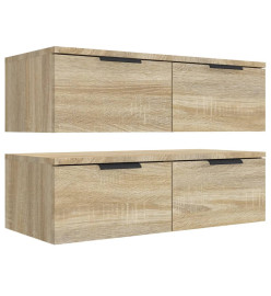 Armoires murales 2 pcs Chêne sonoma 68x30x20 cm Bois ingénierie