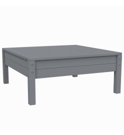 Salon de jardin 3 pcs avec coussins Gris Bois de pin massif