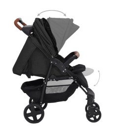 Poussette pour bébé 2-en-1 Anthracite Acier