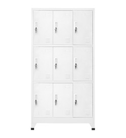 Armoire à casier avec 9 compartiments Acier 90x45x180 cm Gris