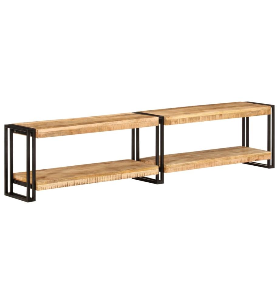 Meuble TV 180x30x40 cm bois massif de manguier