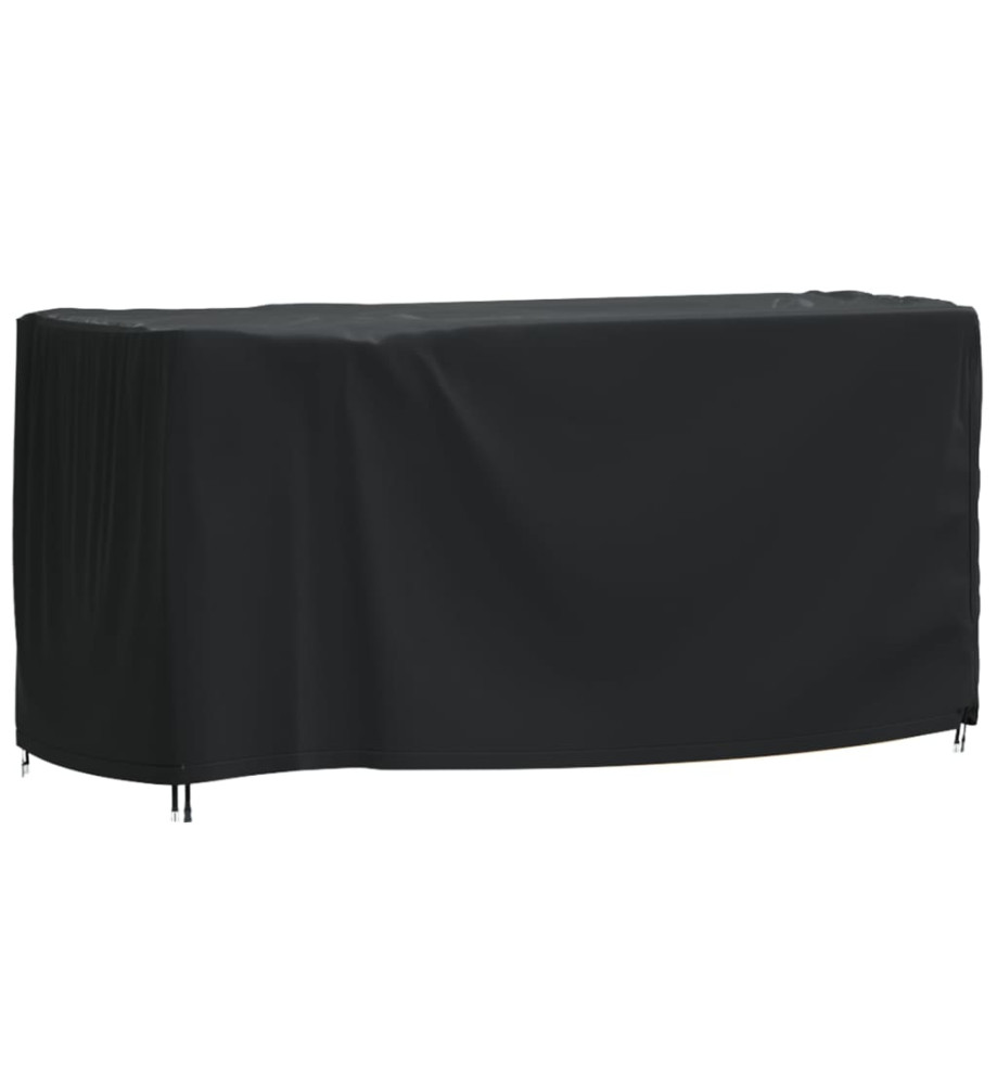 Housse de salon de jardin noir 180x70x90 cm imperméable 420D