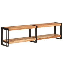 Meuble TV 160x30x40 cm bois d'acacia massif