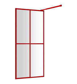 Paroi de douche avec verre ESG transparent rouge 80x195 cm