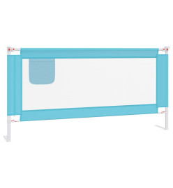 Barrière de sécurité de lit d'enfant Bleu 180x25 cm Tissu