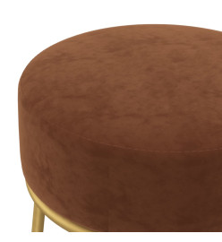 Tabouret rond Marron Velours