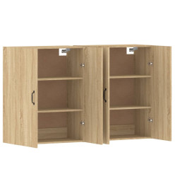 Armoires murales 2 pcs chêne sonoma bois d'ingénierie